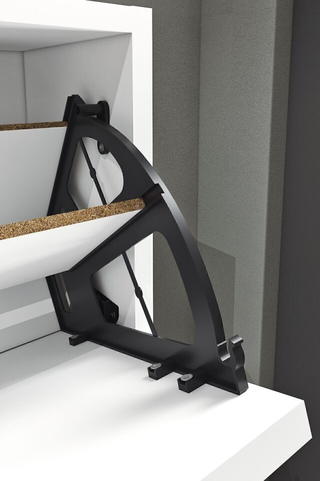 3 Raflı Ayakkabılık Düşer Kapak Kayar Kapak Vestiyer Portmanto Katlı Bölmeli Kapı Önü Modern Atlantik Çam- Beyaz