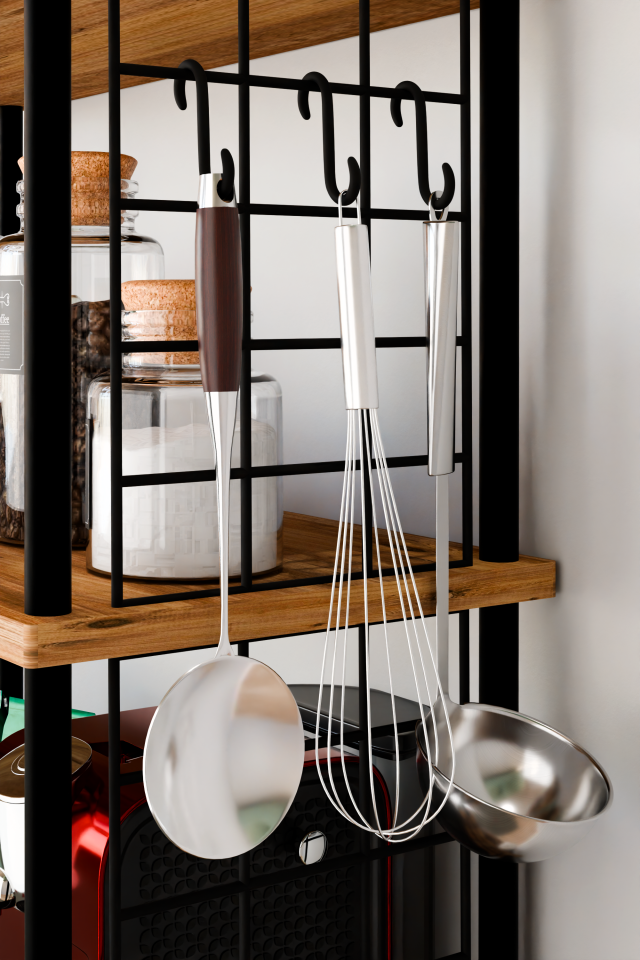 Barın Design 5 Raflı Çevir Kur Çok Amaçlı Raf – Tel Yan Panel, Açık Raf Sistemli Metal Gövdeli Organizer Dolap Atlantik Çam