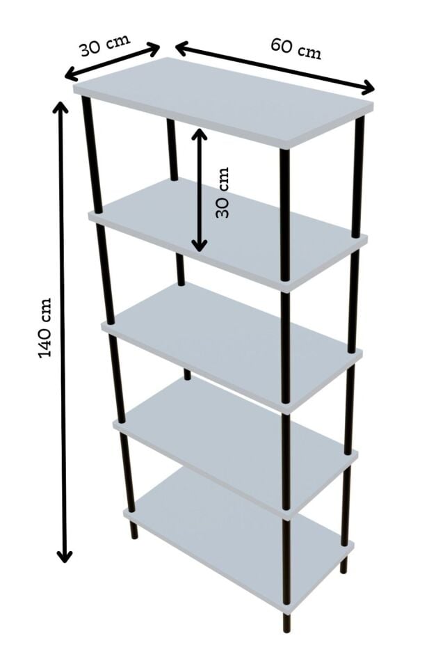 5 Raflı Çevir-Kur Ayakkabılık Metal Gövde Çok Amaçlı Raf Ünitesi Antre, Balkon, Banyo Uyumlu Dolap Antrasit