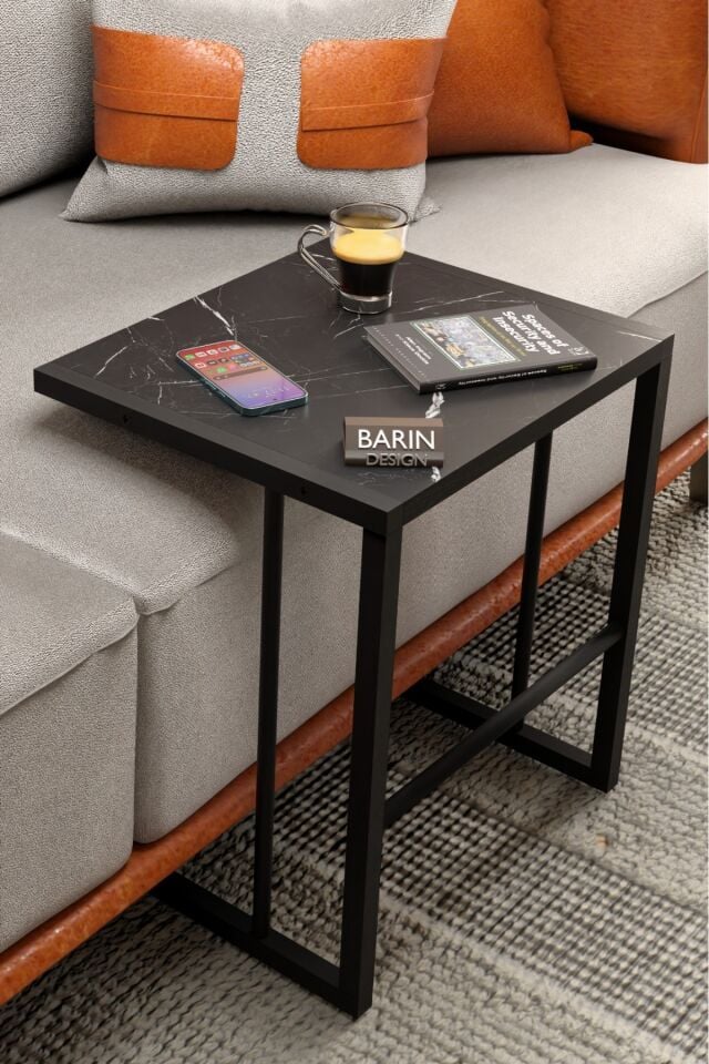 C Zigon Sehpa – 3'lü Modern Metal Yan Sehpa, Laptop Masası ve Koltuk Yanı Kahve Sehpası