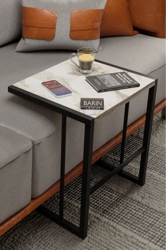 C Zigon Sehpa – 3'lü Modern Metal Yan Sehpa, Laptop Masası ve Koltuk Yanı Kahve Sehpası